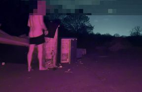Naked in road , twerking and showing my hole