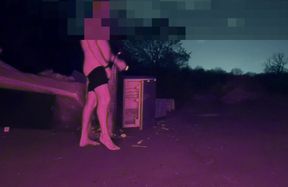 Naked in road , twerking and showing my hole