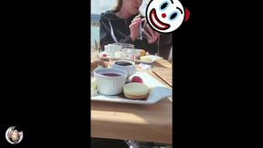nouvelle video : du grand n importe quoi , avec @gloryzavatrash on est au resto...