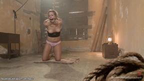 ”Wide spread blonde anal fucked in bdsm”