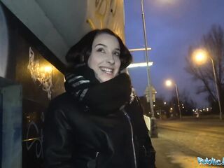 Public Agent Sexy Czech car screw after public oral makes agents shlong hard