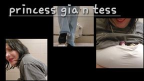 PUBLIC GIANTESS RESTROOM Princess GIA N TESS FARTING PEEING SPITTING FEEDING YOU