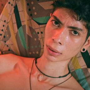 Skinny Twink Magic C Solo Spit Masturbation Precum And Cum Play