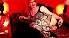 big ass redhead fucking her ass until cum in a sissygasm - 03