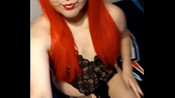 Native Crossdresser Red Wig Compilation