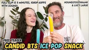 Candid BTS Ice Pop Snack with Hank