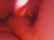 Fucking my fat pussy with a candy cane