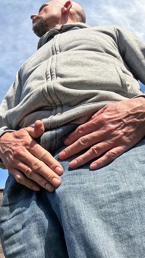 Wanking and Cumming Outside Friend's House Wearing Jeans - Rockardglans