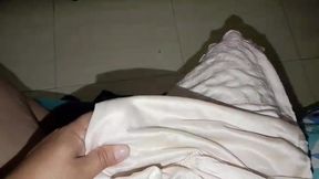 Jerking off with my mother-in-law's petticoats