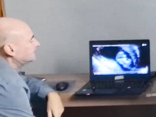 Cuckold takes wife to get an ultrasound at a clandestine gynecologist!