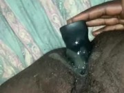 Fucking my self with the cum daddy left in me before he left me