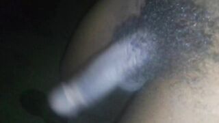 He has a highly fat black meatpipe