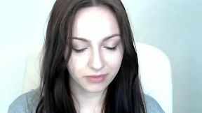 Brunette in Grey Teases