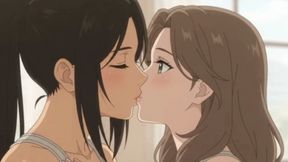 Lesbian Partner Yoga Turns Intimate