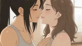 Lesbian Partner Yoga Turns Intimate
