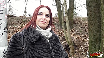GERMAN SCOUT - Curvy German Saggy Tits Girl Emma Fox Pick Up for Casting Fuck in Berlin