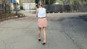 high heels bending, slingback bending, high heels walk with bending, high heels hard walk
