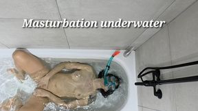 Underwater masturbation with a snorkel mask