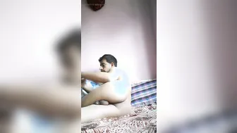 Horny stud jerks his big cock until he cums hard