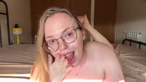 Face fuck and cum on my glasses