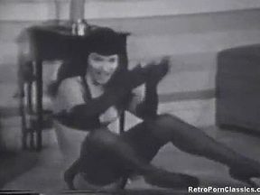 Betty Page Teasing in Lingerie