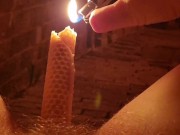 Torturing my cunt with candle compilation