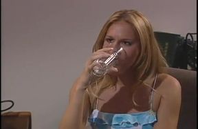 Lesbians pussy licking in the table