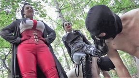 Goddess Ezada and Mistress Dinah - Muddy Boots