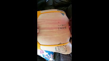 Tattooed MILF takes a cucumber in her tight ass before being used as a