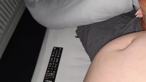Step mom saw step son 9 inch of dick and handjob his monster