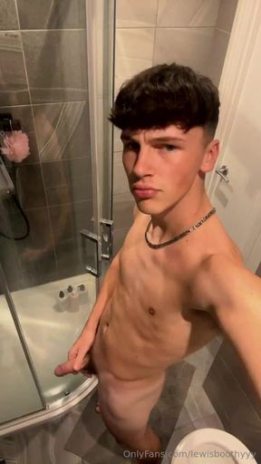 Gay Solo: Lewis Boothy Pre Shower Dick