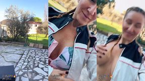 m exhibant devant mes voisins