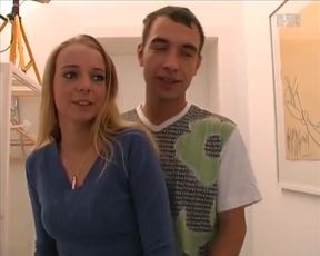 German Blonde Teen Filmed in Pov as She Gets His Cock Thrust Into Her Eager Pussy