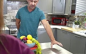 Stepdaughter giving her stepdad a bj