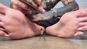 Giant man captured his tiny Teacher to Foot humiliate him and crush him til dust