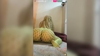 hot irani in fishnet shows off her body live