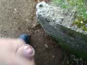 Greek Army Guy jerks off outdoor- χύνω έξω στο στρατόπεδο