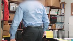Young babe pounded by security guard