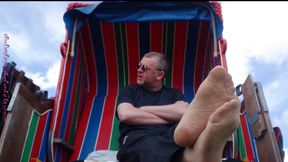 Snapshot of my nylon feet in the beach chair 1 - Vacation Wangerland -