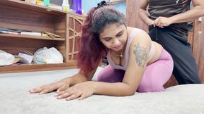 Gym Trainer Hard Fuck a Trainee Girl in Gym Practise Time at Her Home
