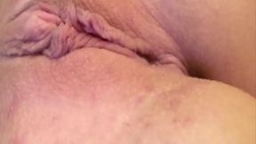 Brunette Spreads Ass for Close up Fingering