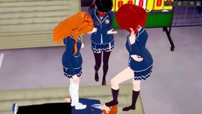 Mean Anime Girls Dominate With Pussy-Licking, Rimming & Foot-Fetish Fun