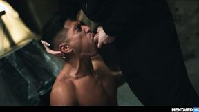 ”TBabe Chick Fucks Latino Twunk Guy Nicolas Novoa -  Gay Futa Creampie”