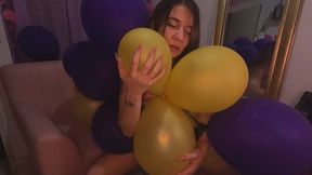 NTP BALLOONS 12 LILA BOW