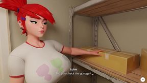 mansion days #4 & #5 - goth hottie uses her wet mouth - animated porn game