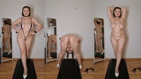 Treadmill Titty Drop & Asshole Wink – Full Body Bounce in Heels