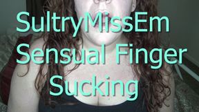 Sensual finger sucking