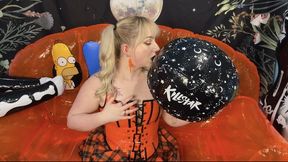 Blowing Up My Goth Beach Ball and Deflating It With My Ass