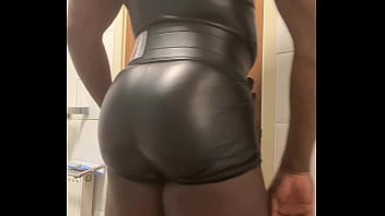 Preview: XXL Black Muscle Butt in Latex &amp_ Sheer Bodysuits