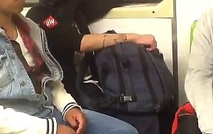 Twink Jerks Off in a Train During Travel